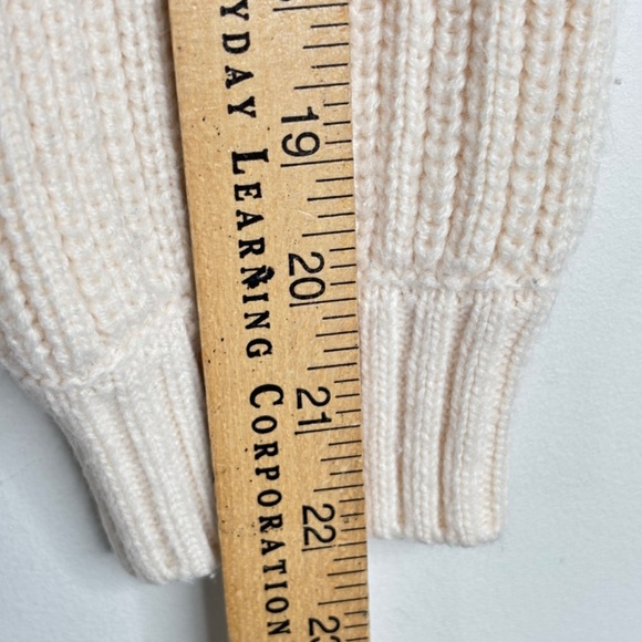 Janie and Jack Cream Ruffle Sweater 8 Bow Chunky Holiday Photos Christmas Preppy - Picture 10 of 12